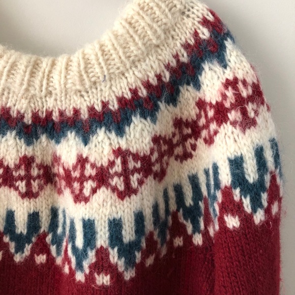 Handmade Knit Fisherman Sweater Onesize - Picture 4 of 5